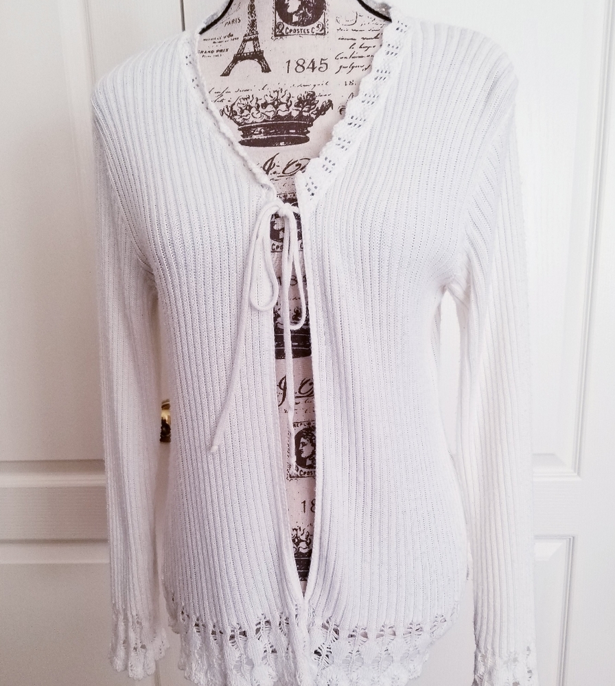 2 for $25 Women's Light Weight White Cardigan